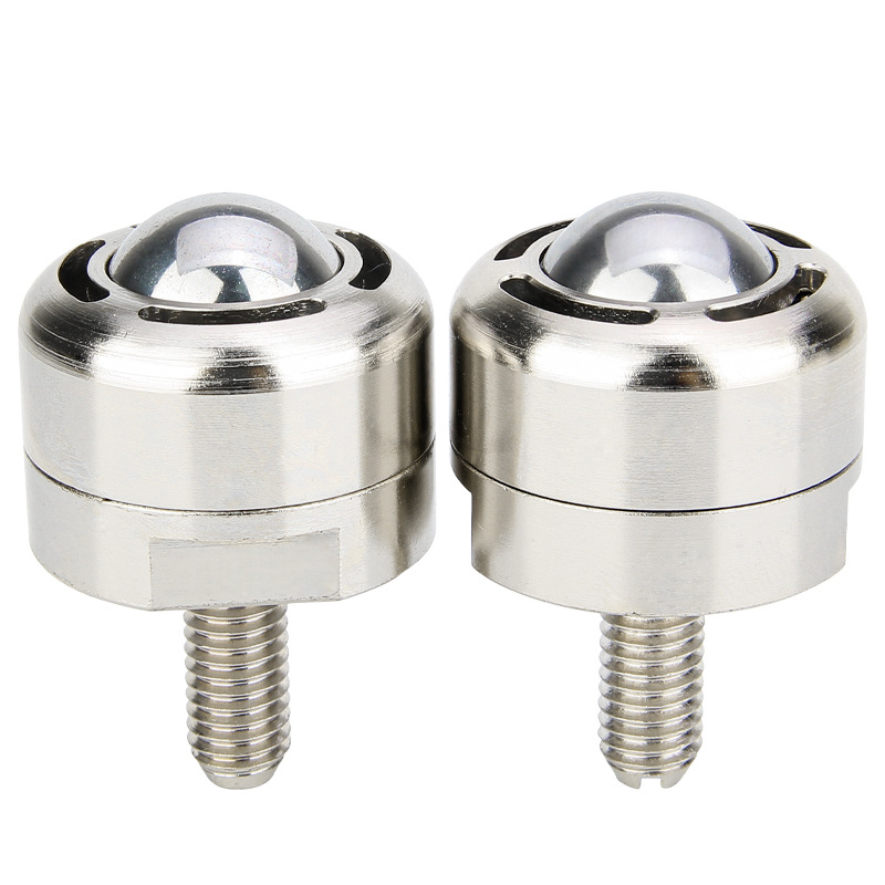 QDE63 steel universal ball turning type screw bull's eye wheel, VCN334 garbage trough discharge type BCS steel ball roller Item Picture