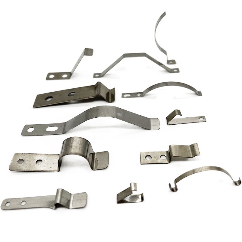 High-elasticity stainless steel bent spring sheet, non-standard galvanized manganese steel punched and pressed wire sheet, conductive spring sheet Item Picture