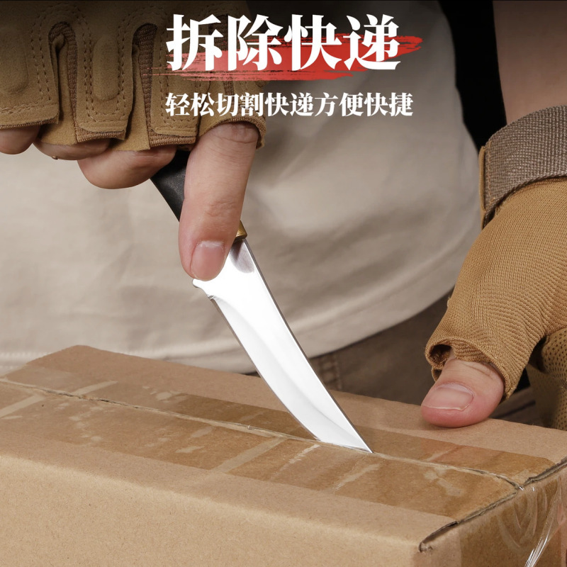 Household fruit knife, sharp kitchen peeler, multi-functional camping portable, outdoor barbecue meat knife D2 Hummingbird knife details Picture