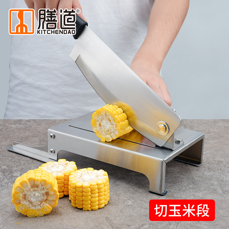 Shandao small guillotine knife for cutting corn, special knife for cutting sugarcane and corn, a magic tool for cutting corn into sections and chunks with a guillotine knife Application Scenario
