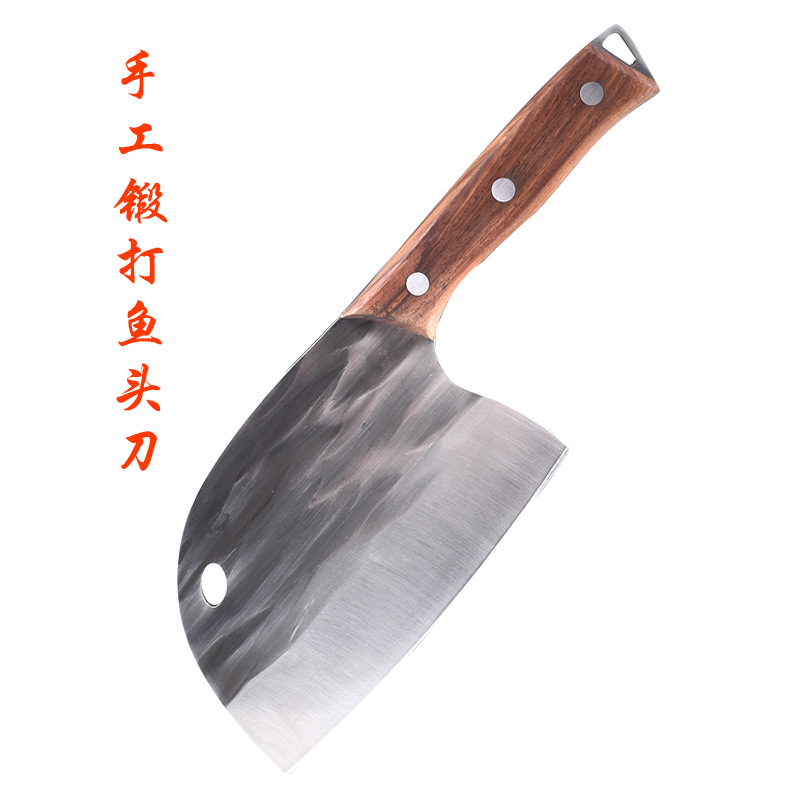Hand-forged fish head knife, sharp, dual-purpose knife for chopping and cutting, kitchen knife, chef's knife for chopping and cutting fish head knife Item Picture