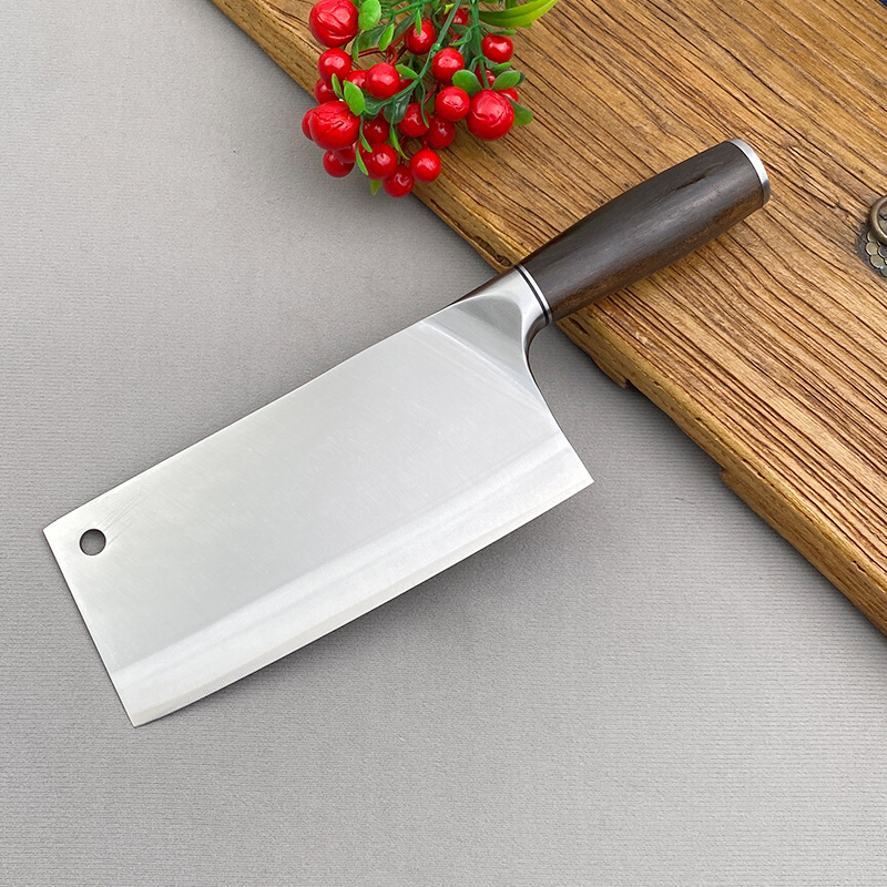 Household 9cr high-hardness kitchen knife, solid wood handle, Yangjiang kitchen knife manufacturer, stainless steel chopping knife, vegetable and meat cutting knife details Picture