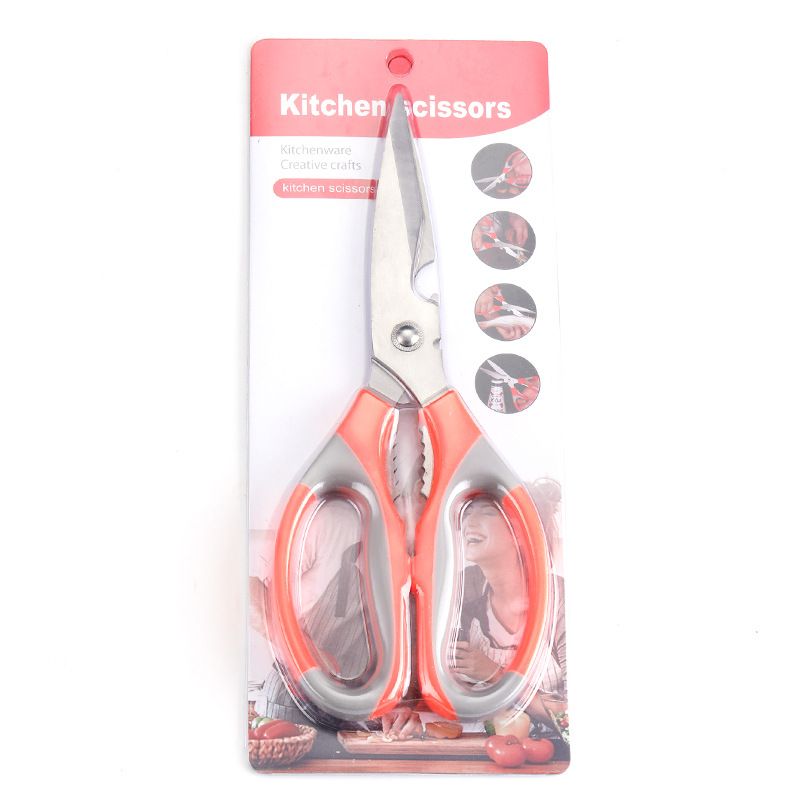 Wholesale of multi-functional stainless steel kitchen household 9340 chicken bone scissors, outdoor barbecue bottle opener, walnut cracker details Picture