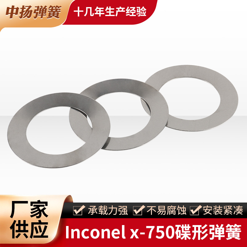 The manufacturer supplies non-standard Inconel x-750 material disc springs full figure