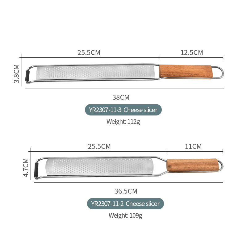 Multi-functional household grater, lemon peel, kitchen potato and radish grater, stainless steel cheese and cheese grater Specification drawing