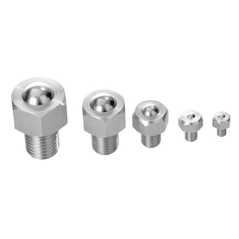 Factory direct sales of in-stock steel ball roller BCHL hexagonal bolt type hexagonal glass ball roller sliding wheel bull's eye details Picture