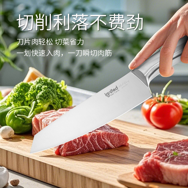 Langma -ignited all-steel cutting knife for meat and vegetables details Picture