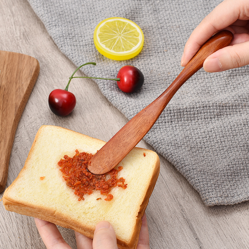 Wholesale of Japanese butter knives, mini butter knives, bread cream cheese jam spatulas, baking tools, facial masks, and wooden knives details Picture