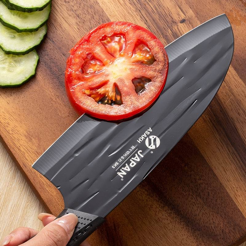 New kitchen knife, lightweight small kitchen knife, stainless steel, household vegetable and meat slicing knife, sharp slicing chef's knife Application Scenario