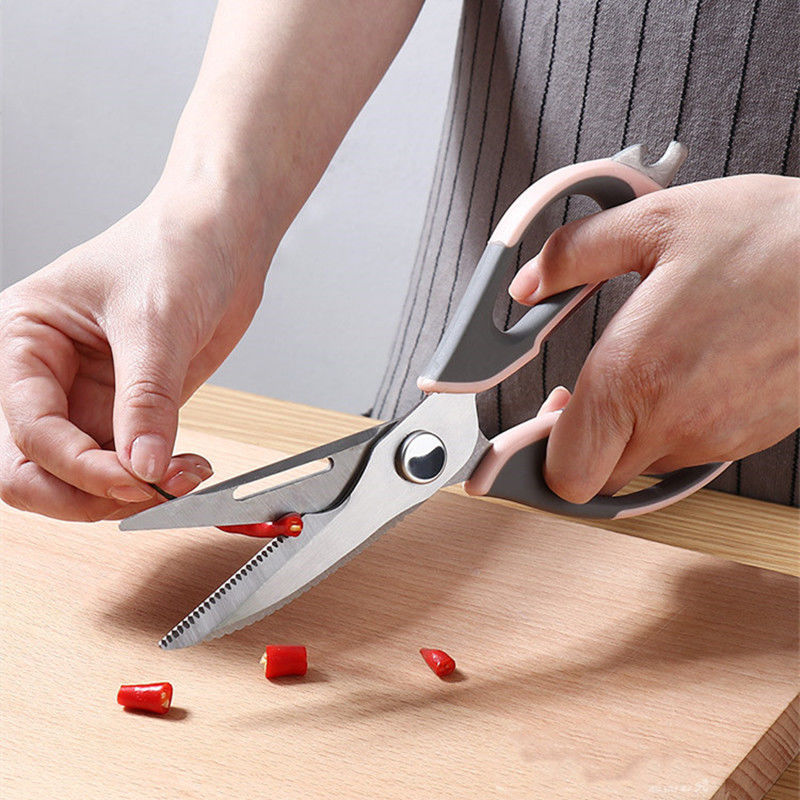Multi-functional refrigerator scissors, magnetic suction, detachable, household chicken bone scissors, outdoor food barbecue scissors, stainless steel kitchen scissors Specification drawing