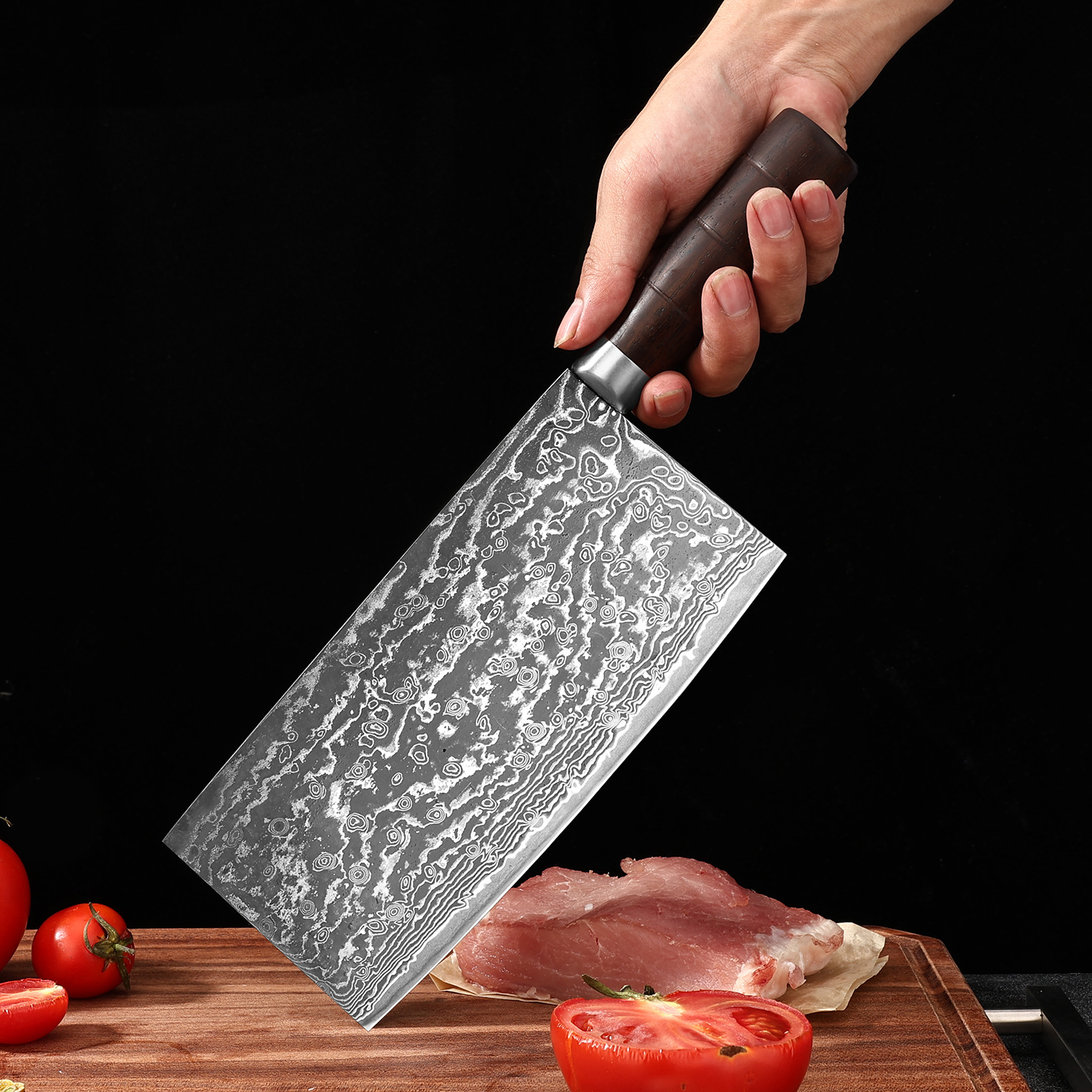 Forged Damascus 67-layer Damascus steel chef's knife slicing knife, specially designed for hotel chefs to cut meat and vegetables Application Scenario
