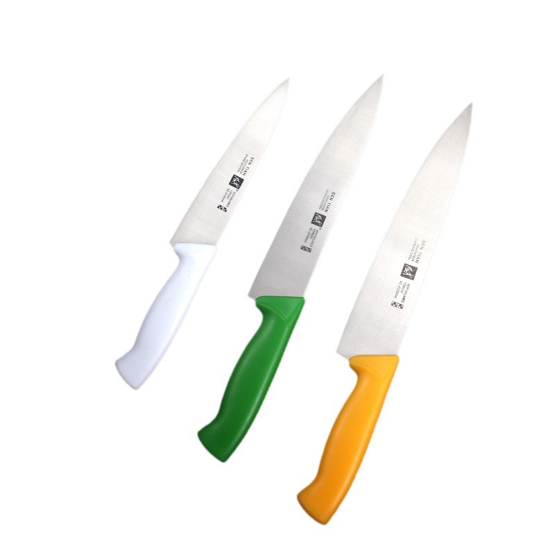 Japanese chef's knife, kitchen knife, slicing knife, meat knife, sushi knife, raw fish knife, color-handled stainless steel special color separation knife Item Picture