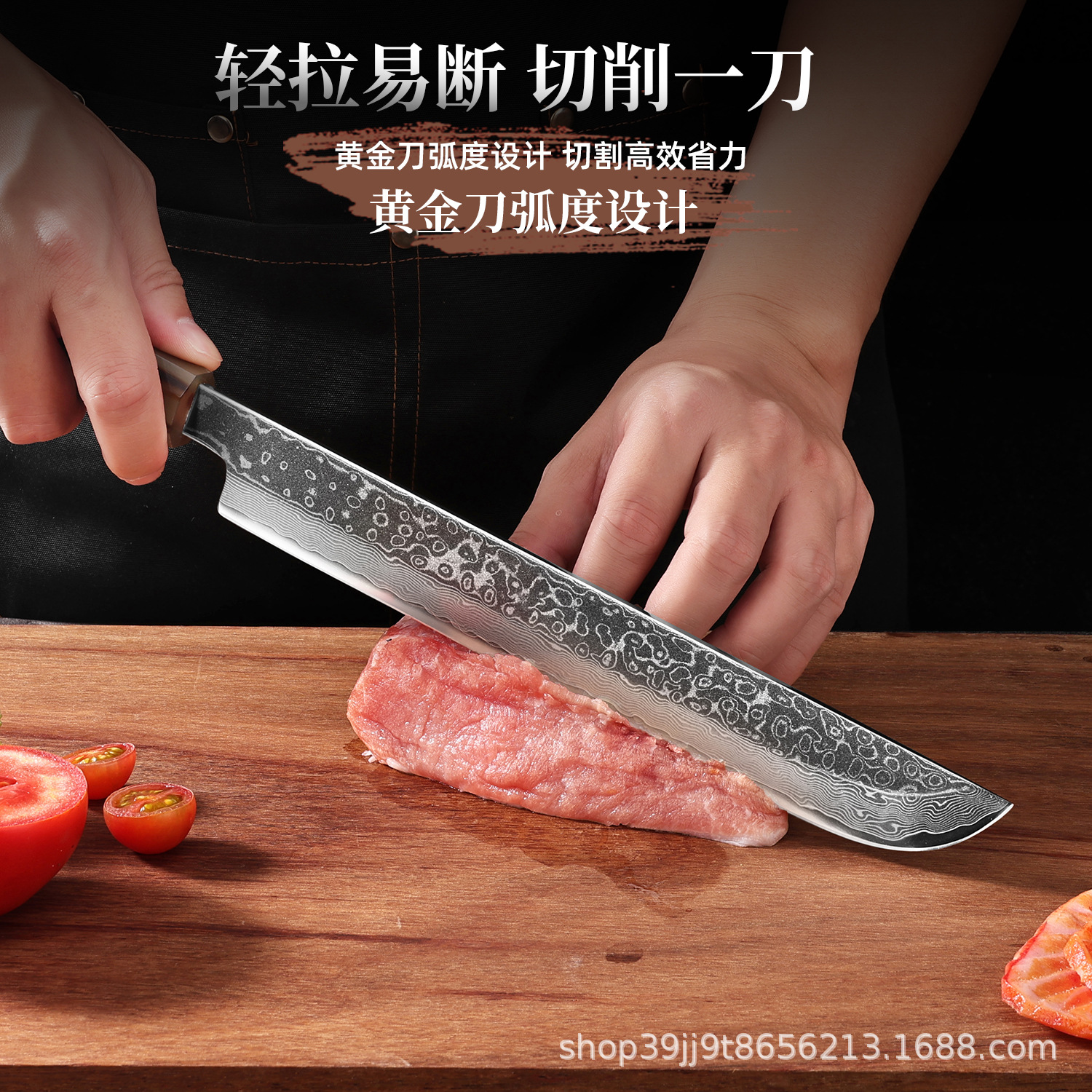 Malaysian leather steel ebony + double bull horn handle knife. Malaysian leather steel ebony double bull horn handle camping full figure