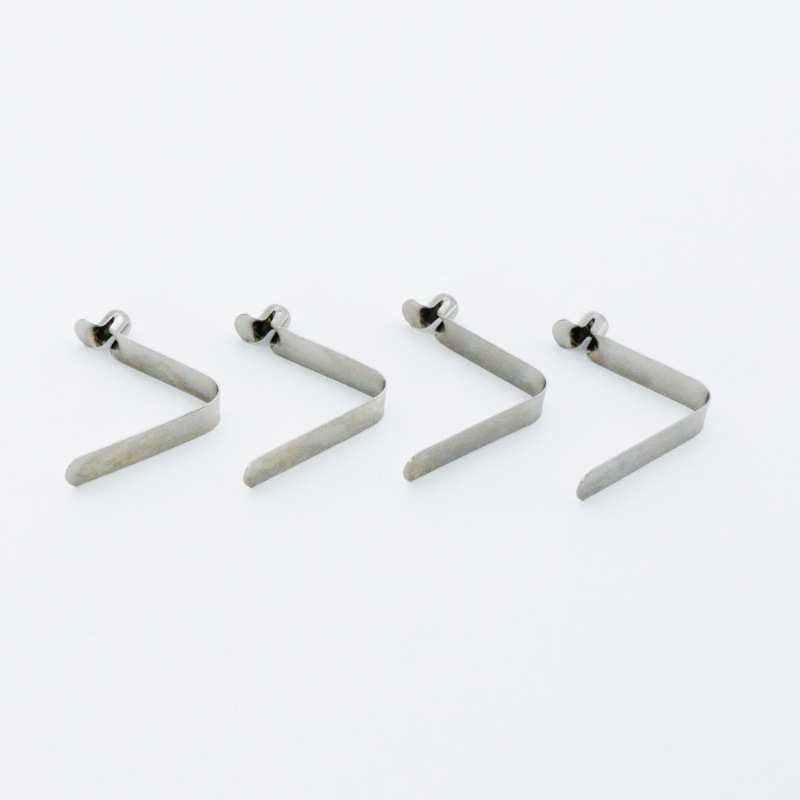 8mm stainless steel V-shaped spring plate children's vehicle disaster relief tent tube positioning V-shaped spring plate stainless steel spring buckle Application Scenario