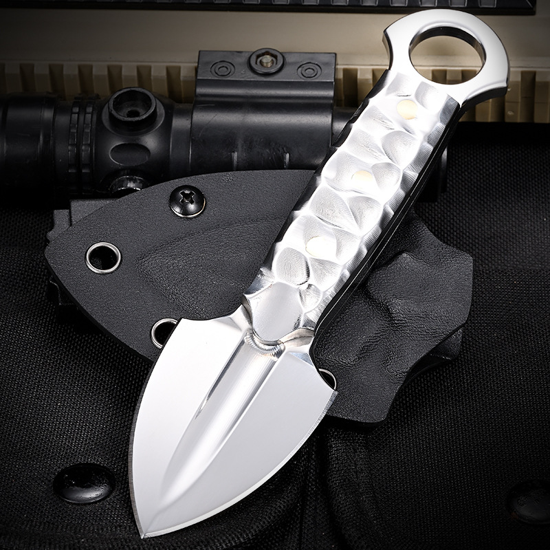 Best-selling e-commerce export products from Yangjiang factory, with in-stock household multi-functional fruit knives, outdoor sharp knives and hand-handled meat knives Specification drawing