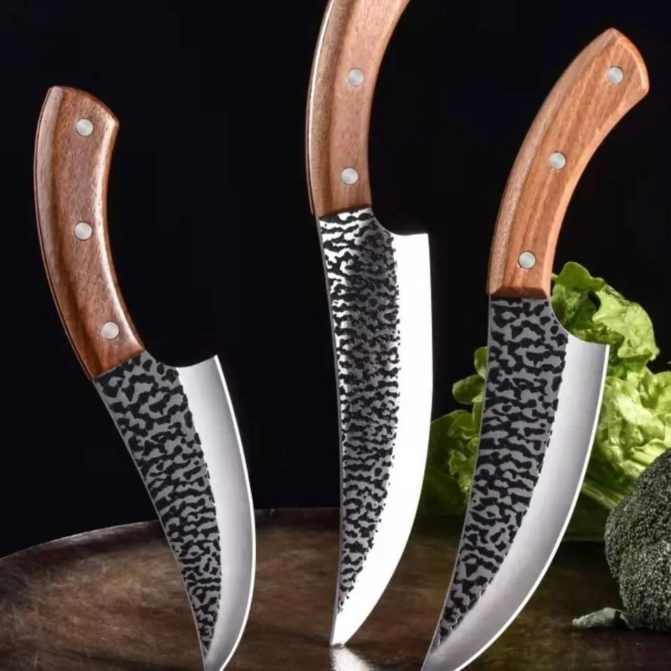 Kitchen household slaughter knife, outdoor fish cutting, antique vegetable cutting, meat cutting, factory direct sales, German imported boning knife details Picture