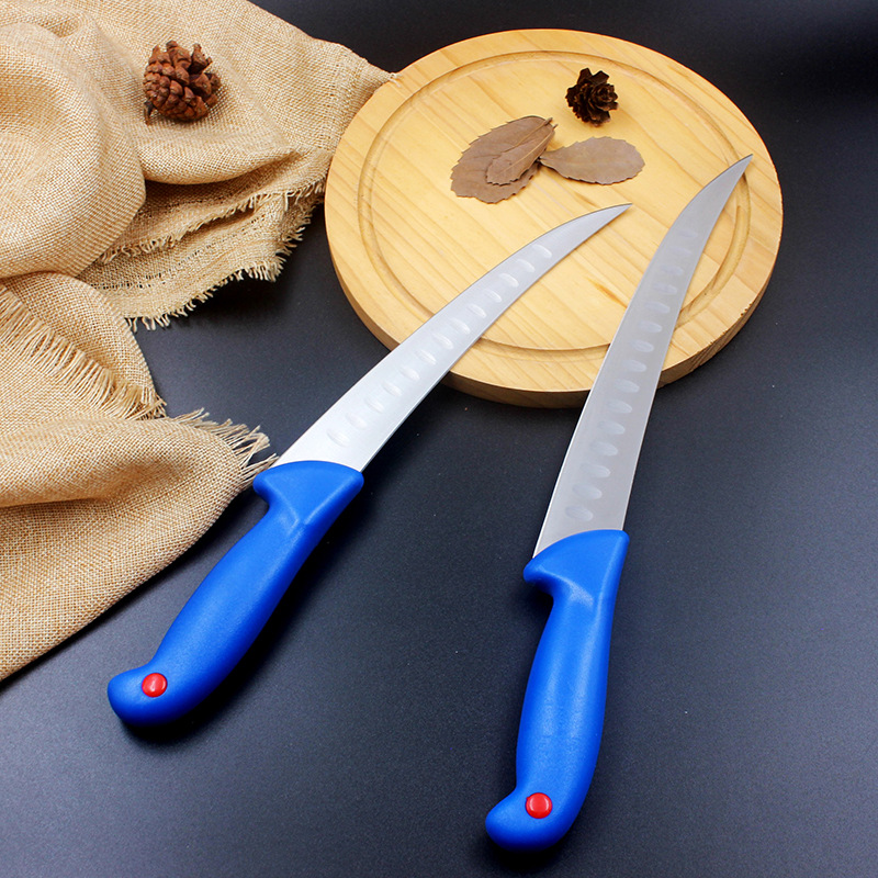 Western-style slaughterhouses, butchers, meat shops, meat processing plants, poultry and fishery, fish cutting, bone removal, chopping, skin peeling, tendon extraction, beef knives Specification drawing