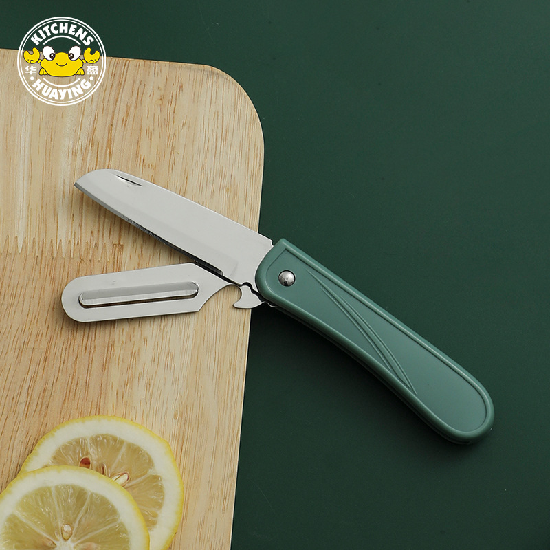 Wholesale folding fruit knives, household kitchen stainless steel fruit peelers, kitchen melon and fruit slicers, fruit peel knives Application Scenario