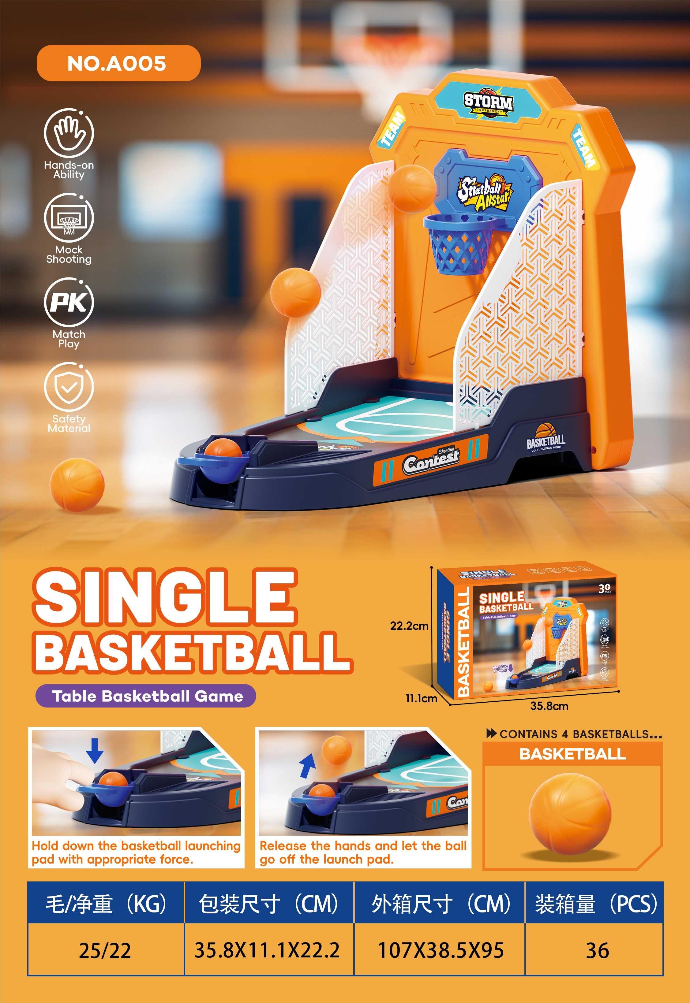 T1925468 Basketball Machine Ejection Table Board Game Toy [English Color Box]