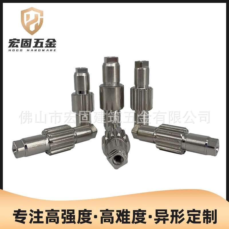Non-standard gear shaft cold heading processing of door closers, automatic positioning CNC iron splined shaft gear accessories Specification drawing