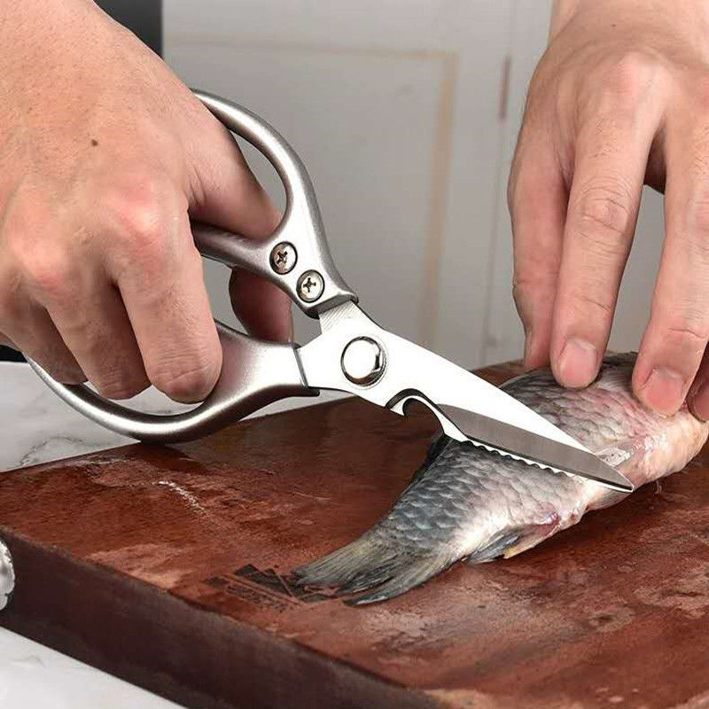 Japanese SK5 scissors, kitchen multi-functional stainless steel scissors, fish bone, barbecue scissors, chicken bone scissors Specification drawing