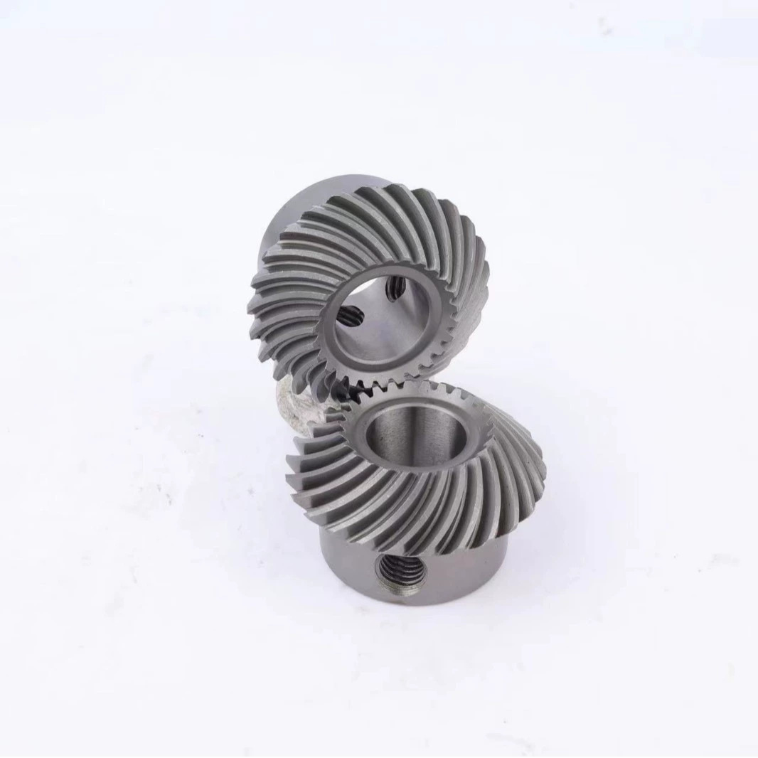 Processing of 3-die straight tooth spiral bevel gears, 45 # steel special-shaped bevel gears, high-frequency quenched transmission parts, large and small bevel teeth full figure