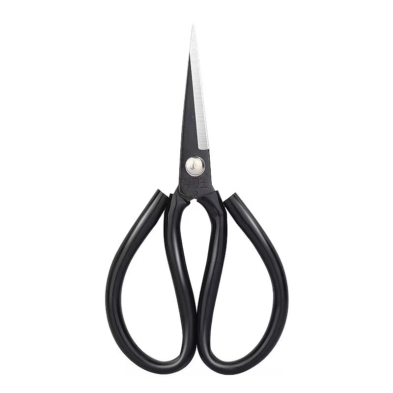 Household kitchen knife King scissors, stainless steel multi-functional scissors, black pointed tip, paper-cutting, tailoring, leather, bone, kitchen scissors Item Picture
