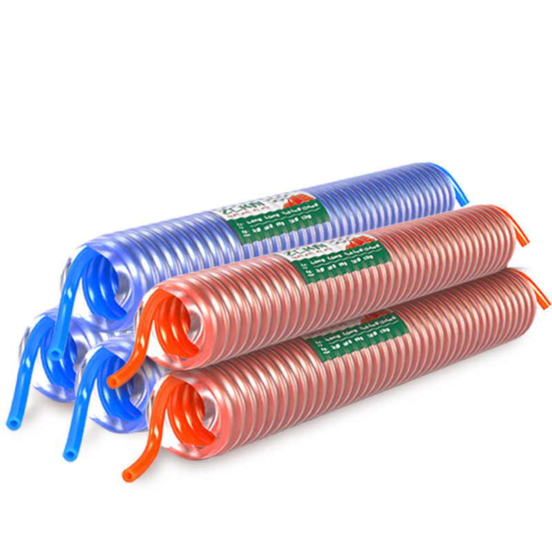 PU spring air pipe hose screw air pump, telescopic air compressor high-pressure pneumatic pipe quick connector 8mm Item Picture