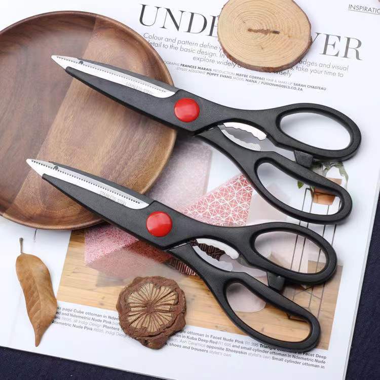 Kitchen scissors, stainless steel scissors, household scissors, kitchen scissors, multi-functional scissors manufacturers supply multi-purpose products Specification drawing
