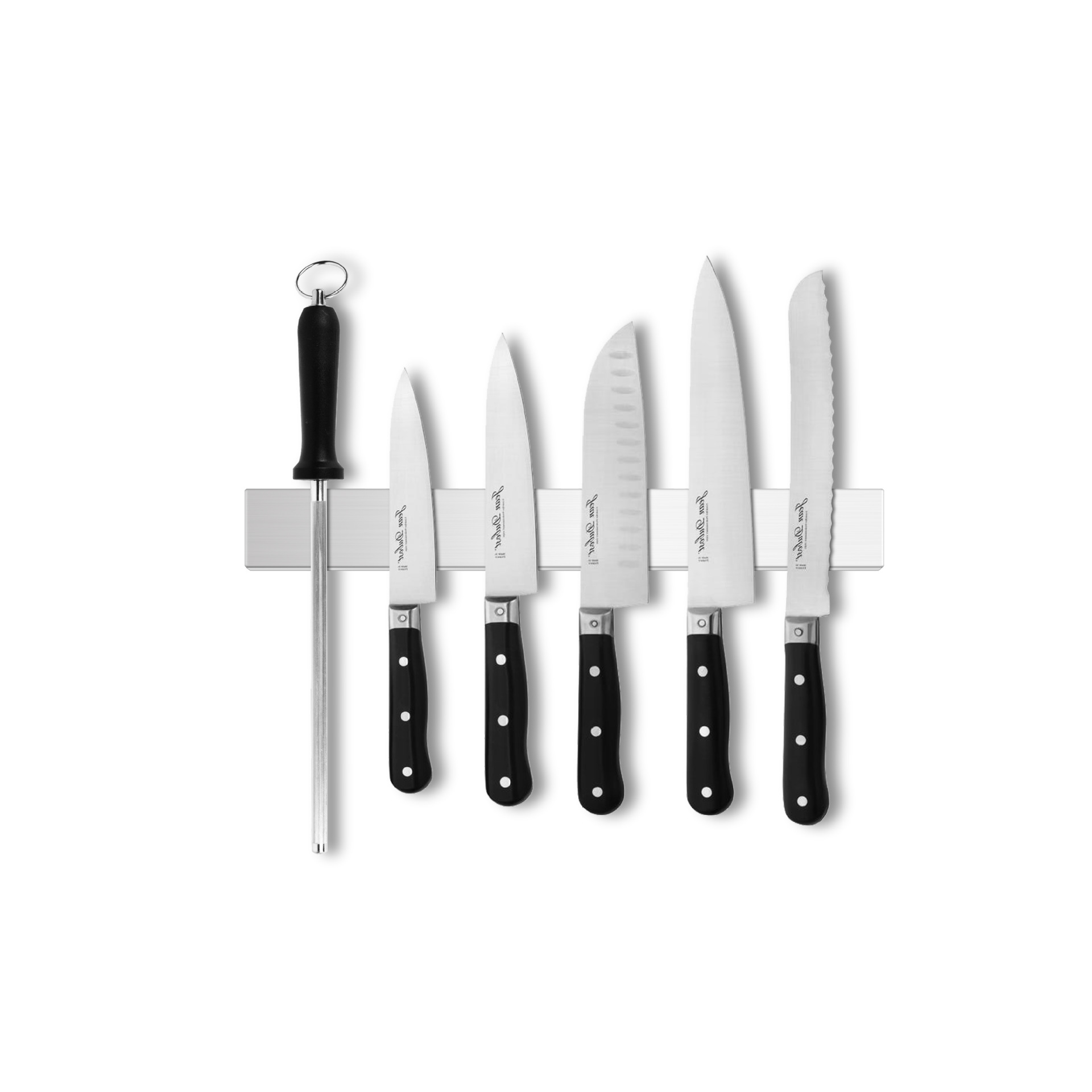 Heke 304 stainless steel magnetic knife rack, kitchen knife magnetic storage rack, kitchen stainless steel magnetic knife rack Item Picture