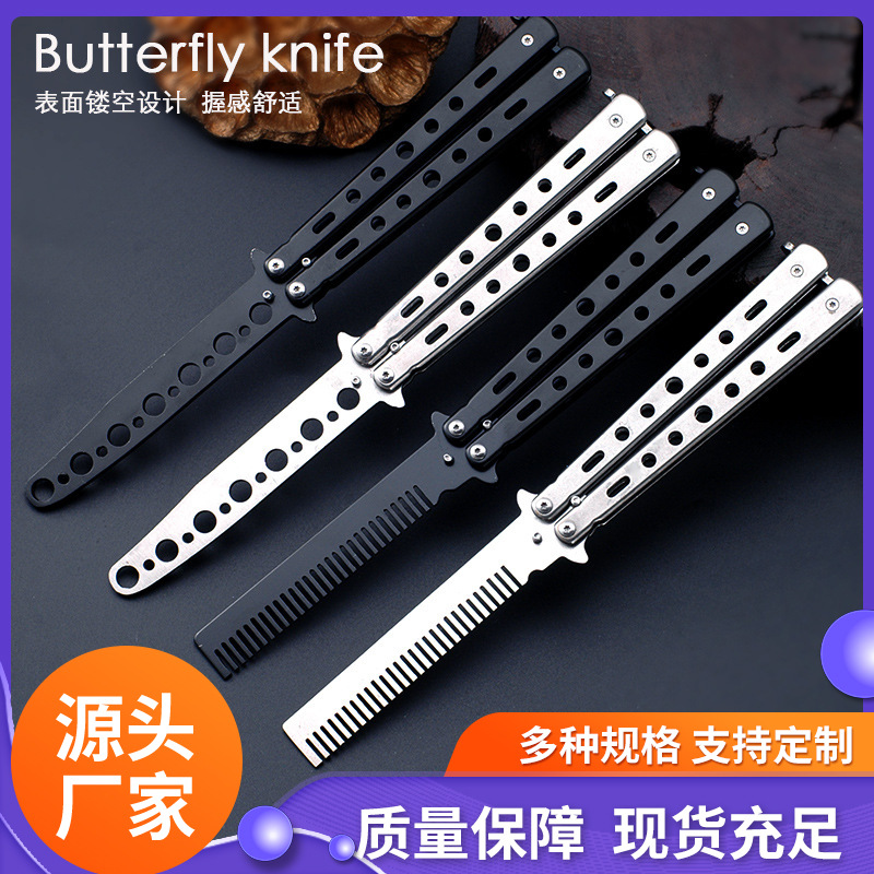 Factory wholesale American butterfly knives, CSgo practice knives, folding knives, butterfly knives, butterfly combs, butterfly games full figure