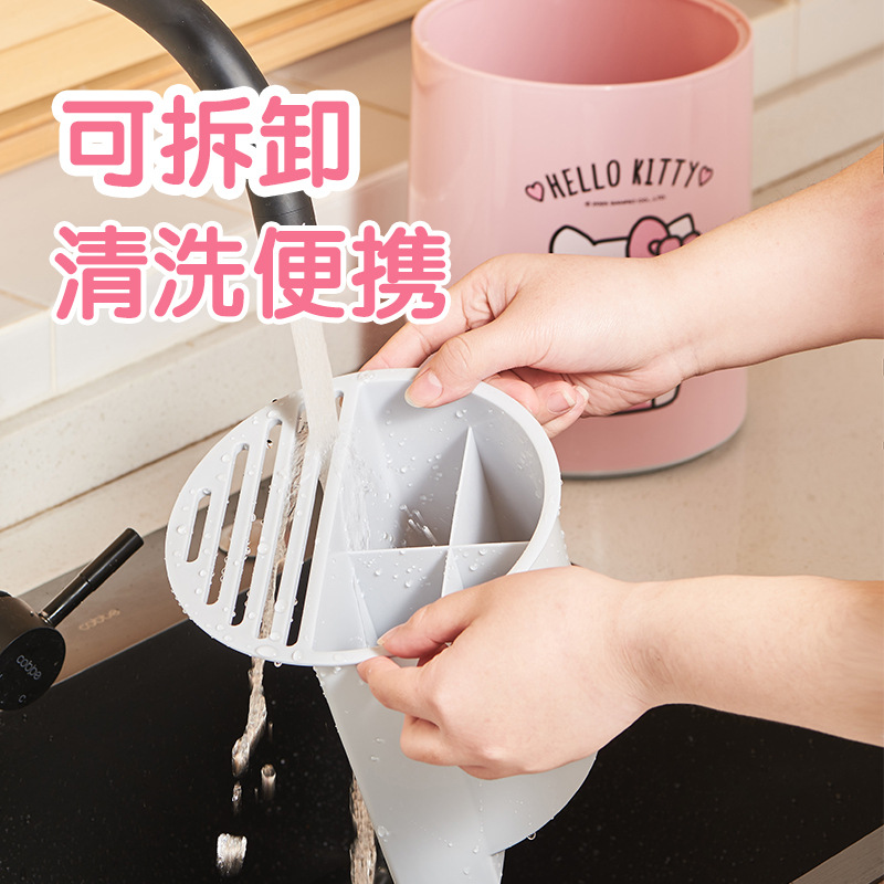 Sanrio home knife rack, storage rack, cartoon kitchen desktop storage rack, multi-functional integrated draining knife rack details Picture
