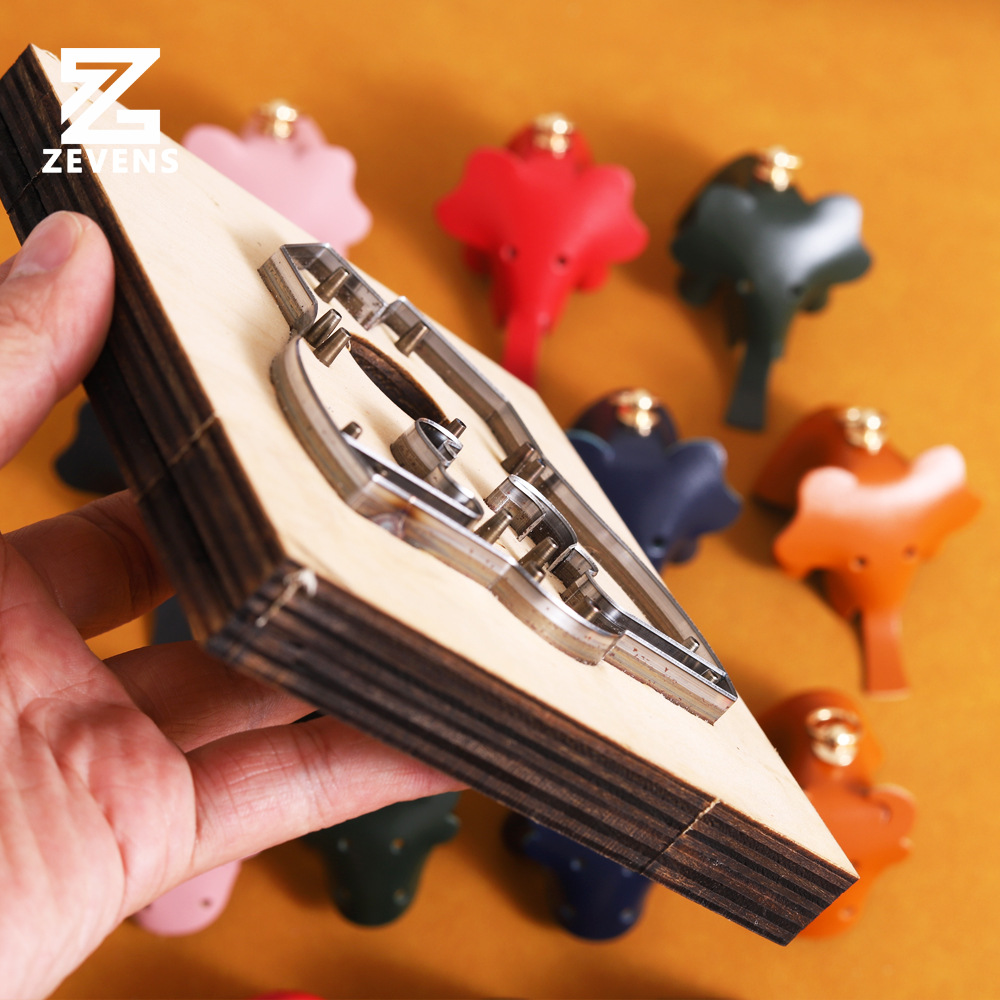 Three-dimensional animal knife mold leather cutting mold, Japanese steel board handmade DIY leather tool 3D cow and elephant Specification drawing