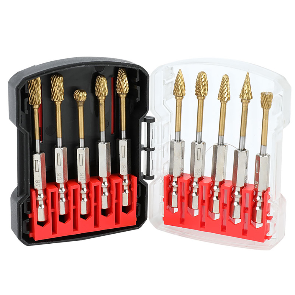 Titanium-coated double-groove hexagonal handle rotary file, inner grinding head, electric file, grinding drill bit, electric grinding tool, polishing and reaming Item Picture