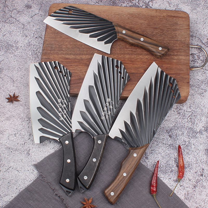 "Runjianghu stainless steel kitchen knife, hand-forged bone-cutting knife, sharp and durable bone-cutting and slicing knife, chef's knife Application Scenario