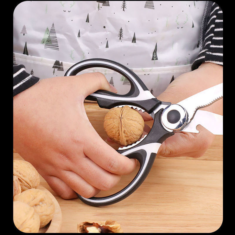 Stainless steel chicken bone kitchen household scissors for cutting bones and meat, multi-functional, multi-purpose and labor-saving scissors in stock for wholesale Specification drawing