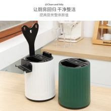 Household multi-functional rotating knife rack, storage rack, chopstick holder, storage box, plastic knife storage, kitchen ornaments, for kitchen use Application Scenario