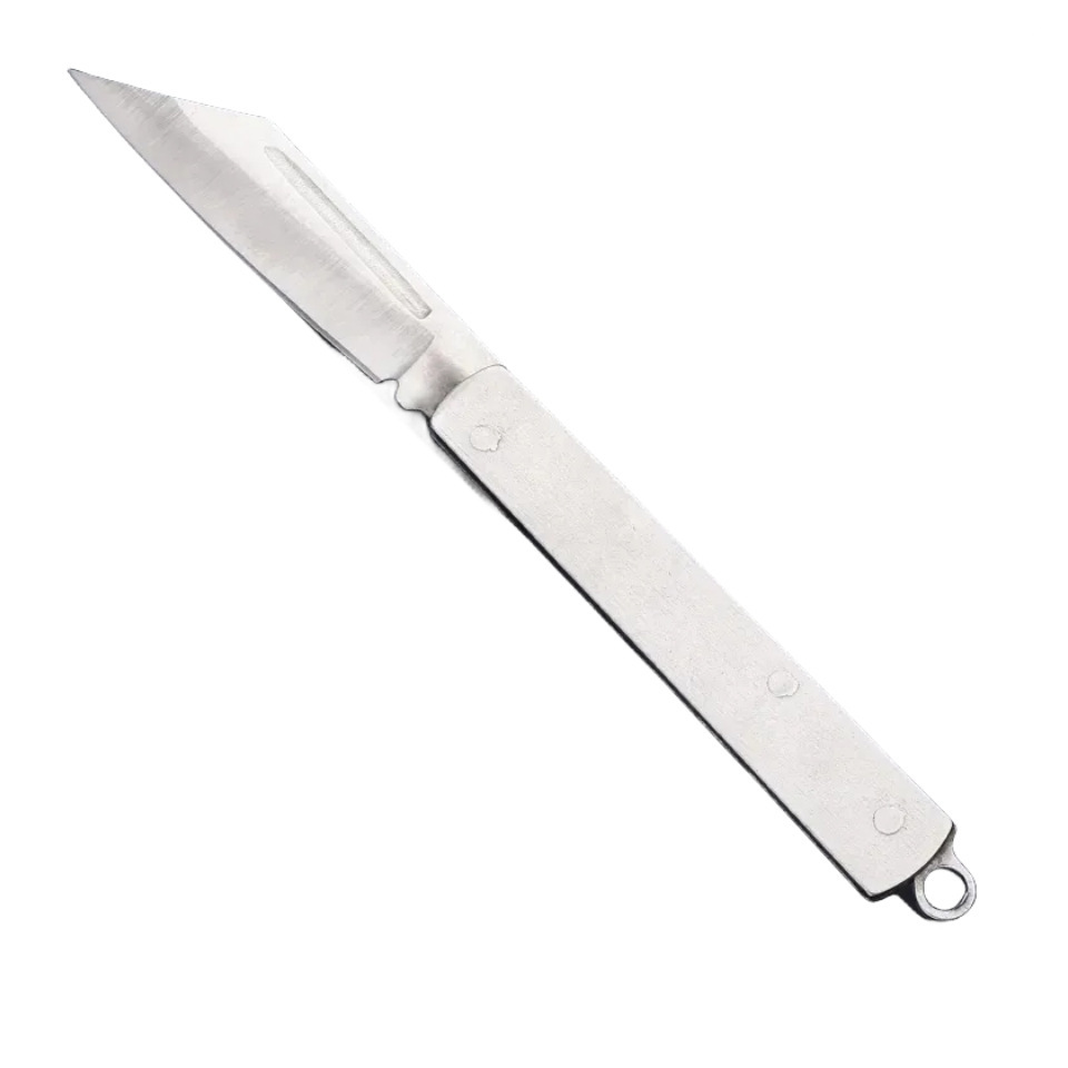 Folding stainless steel knife key pendant, simple and individual household fruit knife, mini sharp portable knife Item Picture