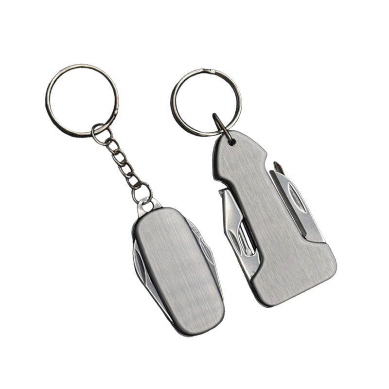 In-stock stainless steel multi-functional gift keychain knife, four-in-one outdoor folding Swiss knife, gift knife Item Picture