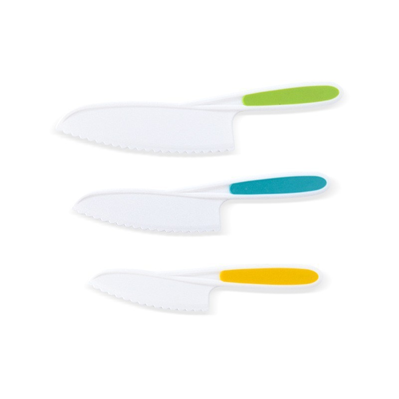 Children's plastic avocado knife, cutting board, fruit slicer, scraper, melon peater, fruit fork, egg beater, kitchenware knife set Item Picture