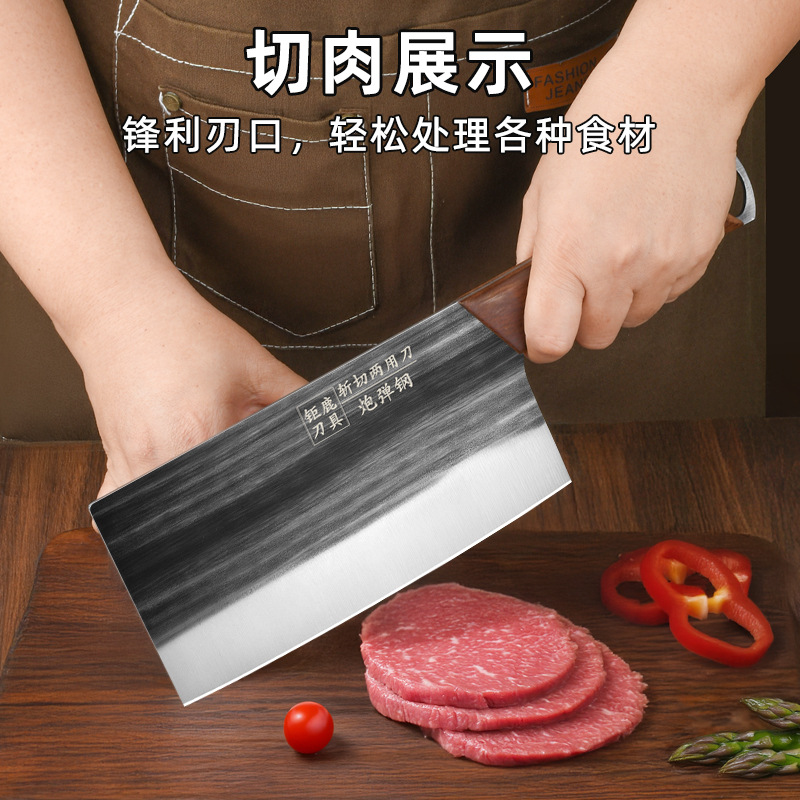 Hand-forged chopping knives, kitchen knives, chef knives, household kitchen knives, stainless steel meat slicers are in stock and available for delivery details Picture