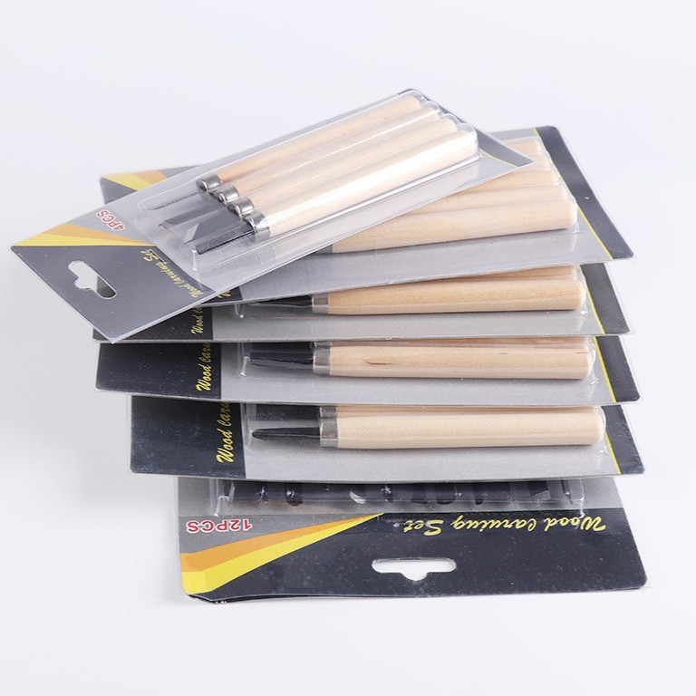 Manganese steel hand-carved knives, art supplies, woodworking engraving knives, DIY model wood engraving knives, engraving tool sets Specification drawing