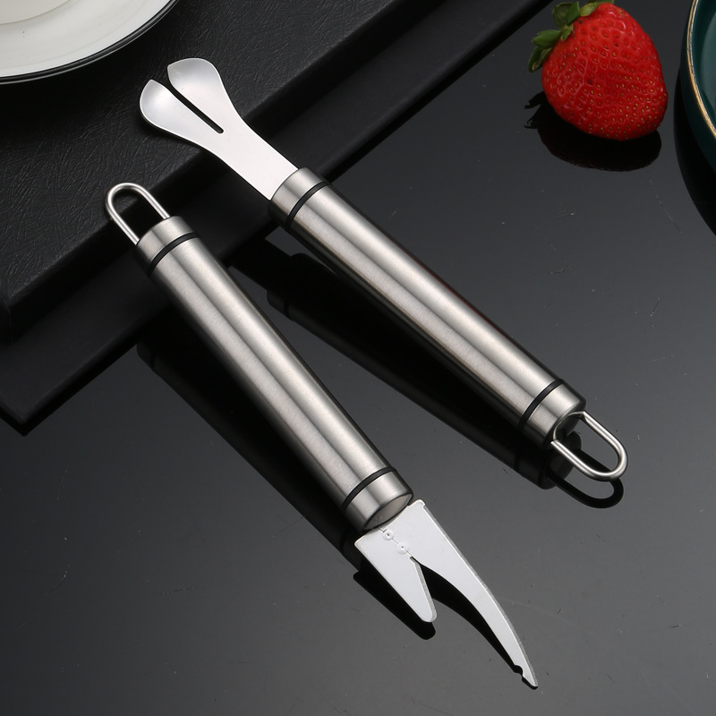 Stainless steel intestinal knife, household shrimp line remover, multi-purpose shrimp peeler, kitchen fish scale remover and duck intestine removal tool Application Scenario
