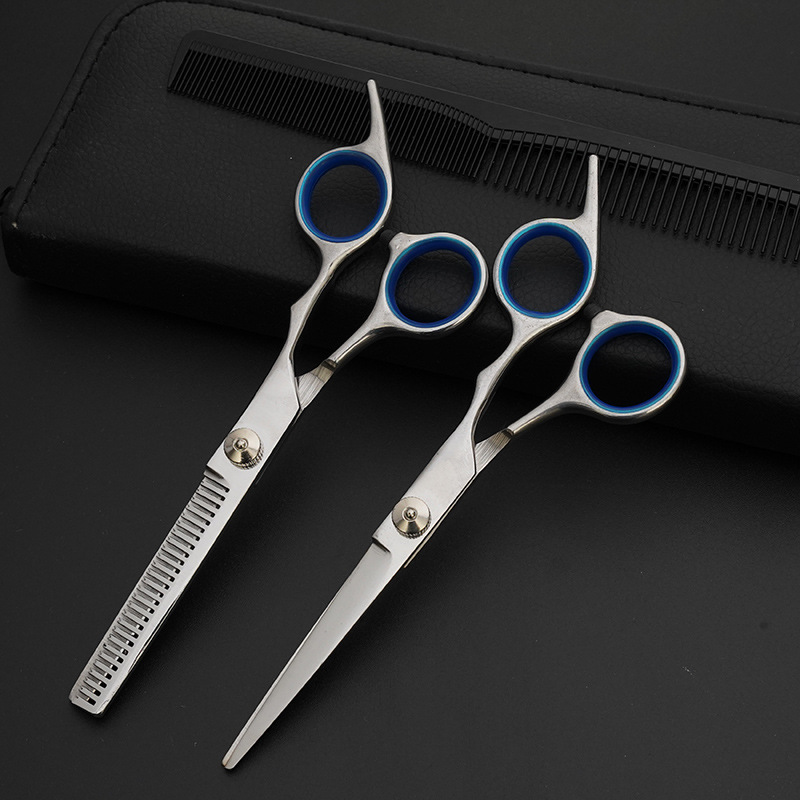Hairdressing scissors, hairdressing scissors, thinning and breaking hair, tooth scissors, cutting bangs, flat scissors. Amazon export factory direct supply details Picture