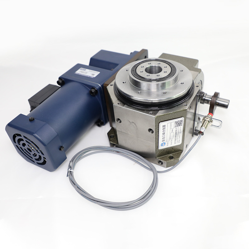 The disc multi-station indexing disc conveyor 80DT is equipped with a 200W motor and a multi-station CAM indexer with high precision details Picture