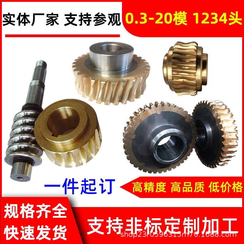 Brass worm gear shaft manufacturer processes 1234 mold transmission 45 steel worm gear and worm non-standard manufacturing Application Scenario