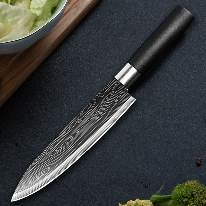 Damask pattern chef's knife, Japanese cuisine knife, raw fish slicing and meat cutting knife, stainless steel sharp, multi-purpose household knife details Picture