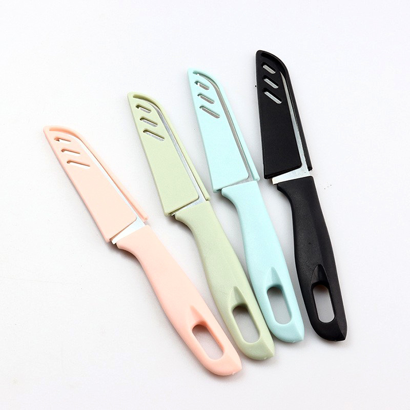 Wholesale fruit knives, peelers, peeling knives, portable knives with sleeves, household fruit knives, stainless steel fruit peel knives Specification drawing