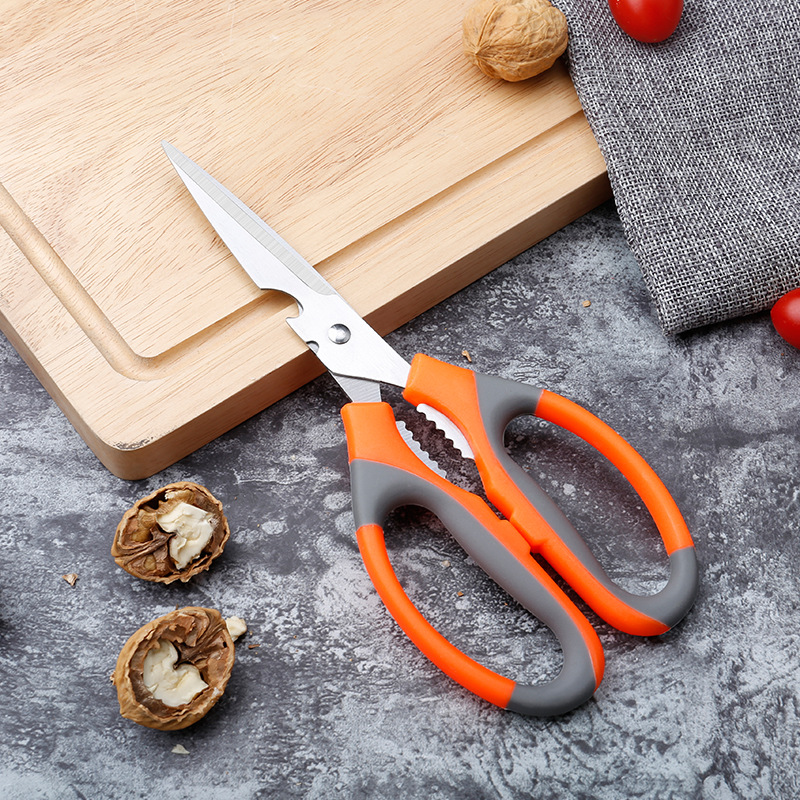 Multi-functional stainless steel household kitchen scissors, chicken bone scissors, barbecue powerful kitchen scissors, fish killing food scissors, in stock Specification drawing