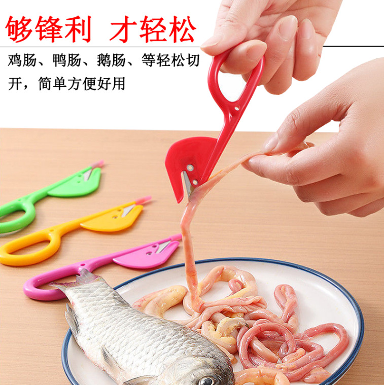 Chicken intestine knife, intestine unblocking knife, intestine cutting magic tool, intestine unblocking machine, chicken, duck and goose intestine breaking knife, intestine piercing knife, duck intestine turning and intestine breaking knife Specification drawing